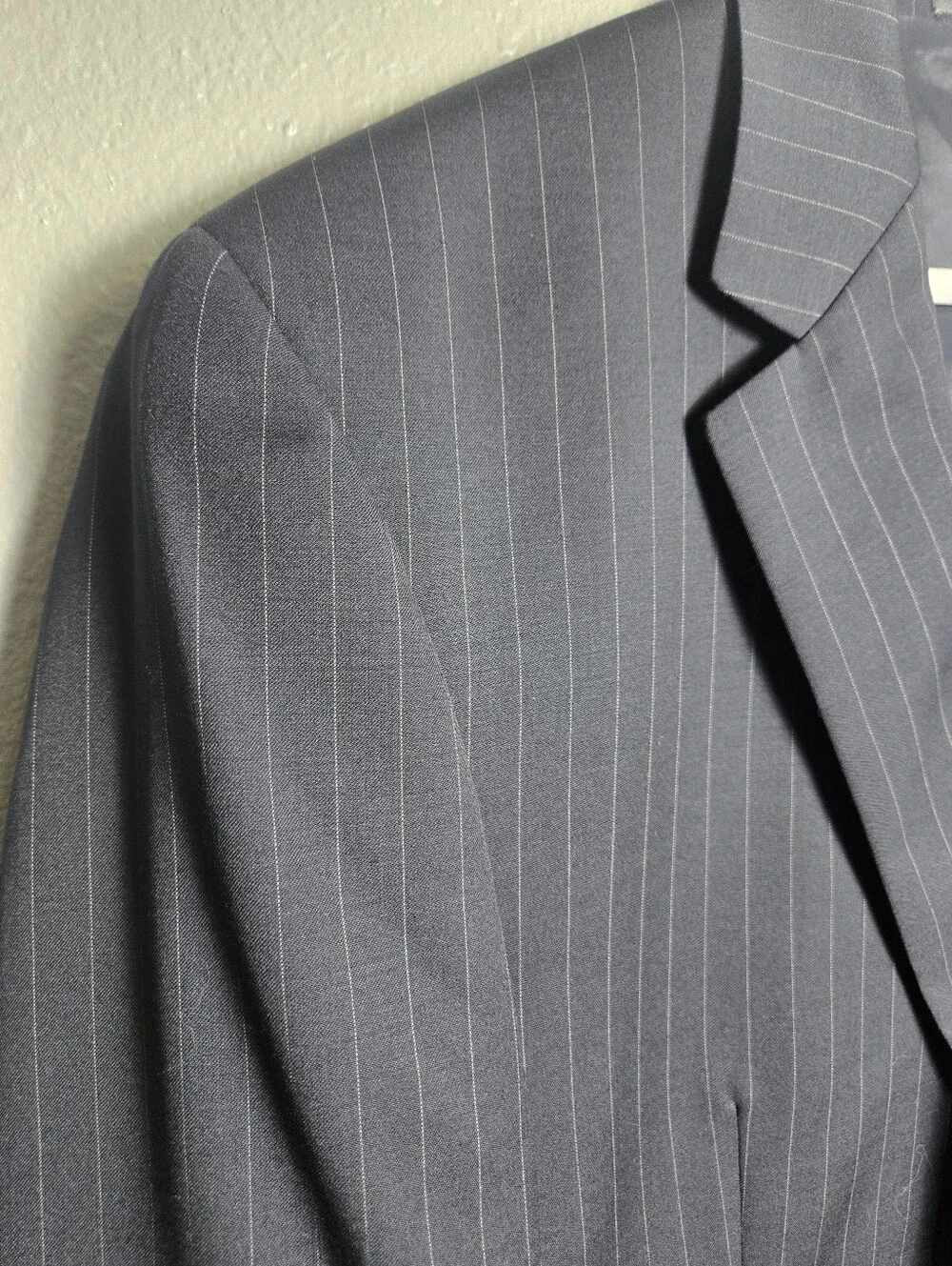 Lauren Ralph Lauren Dark Grey 100% Wool Suit Blazer Size 46S